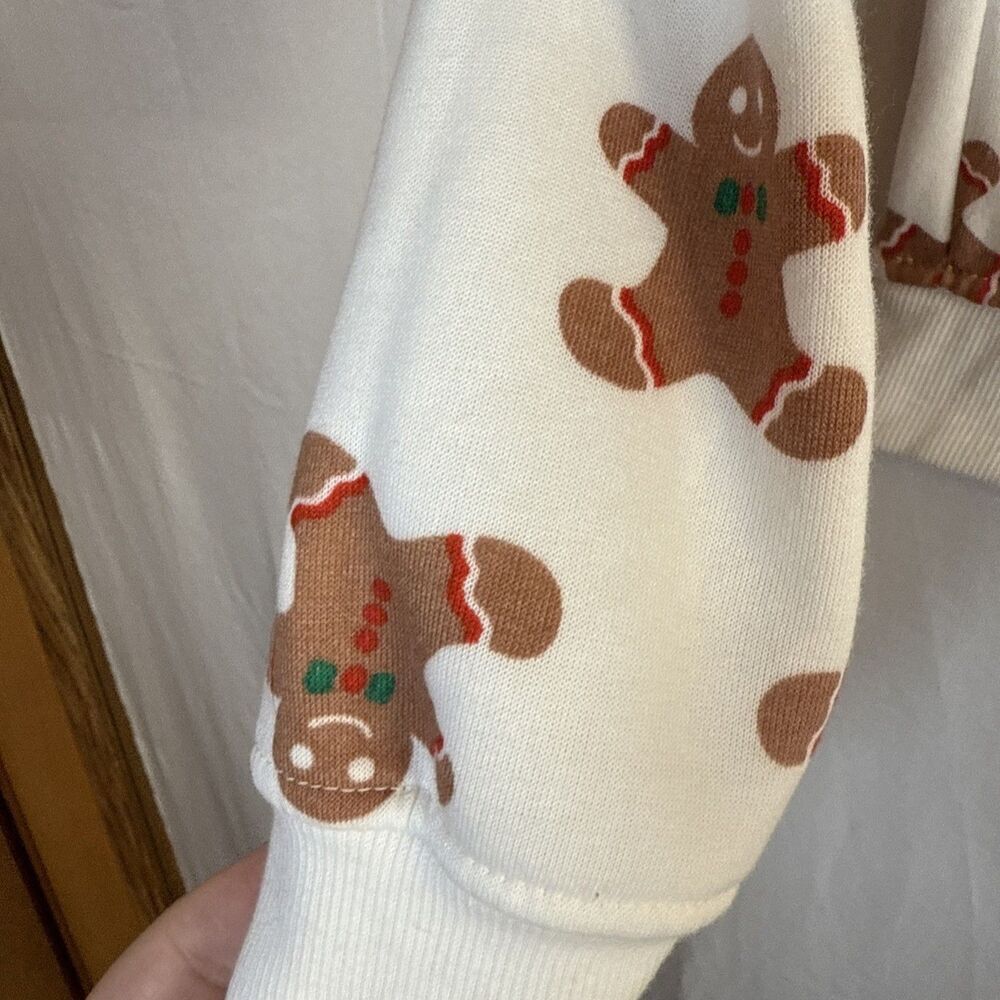better together Gingerbread Man Sweatshirt Size Small Preowned - Picture 6 of 15